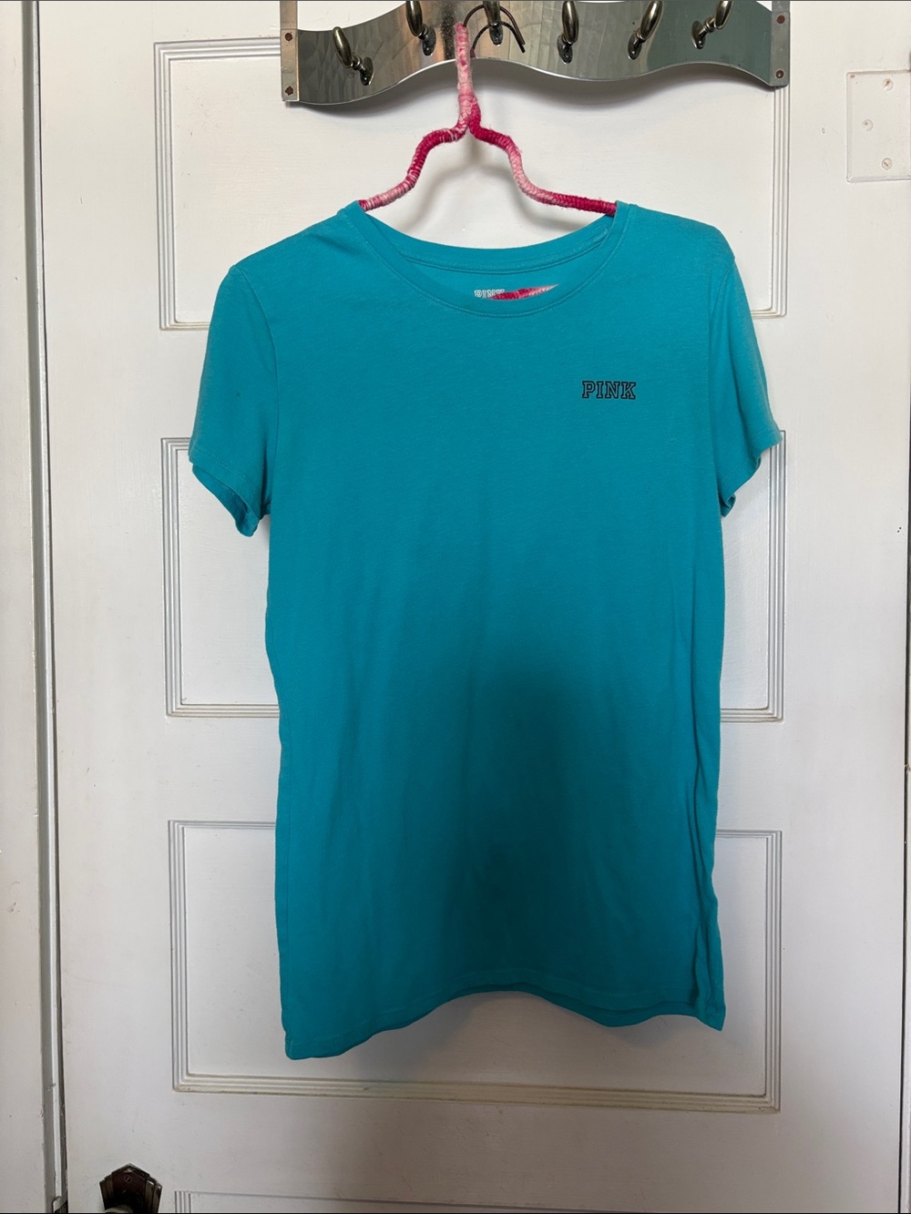 PINK Victoria's Secret Teal Short Sleeve Crewneck Tee Size S